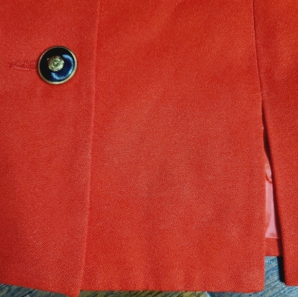Vintage Red Leopard Print Button Front Jacket - Picture 7 of 15